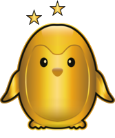 Gold 2-stars conjugation rank badge