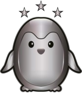 Silver 3-stars conjugation rank badge